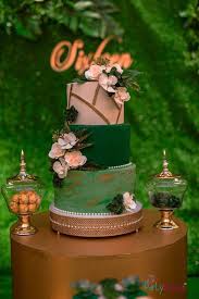 Birthday Party Ideas Teenage 16 Green Glam Cake From A Glamorous Tropical Sweet 16 Birthday Party On Kara S Party Ideas Karaspa Tropical Sweet 16 16th Birthday Party Sweet 16 Birthday Party