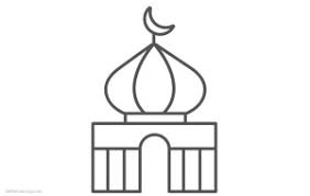 Ini lho bunsay, gambar kartun masjid yang cantik dan lucu. Gambar Kubah Masjid Kartun Hitam Putih