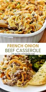 French Onion Beef Casserole In 2020 Best Ground Beef Recipes Crockpot Recipes Slow Cooker Favorite Casseroles