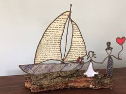 Hochzeit Auf Dem Schiff Papierskulpturen Basteln Mit Papierdraht Origami Wandkunst