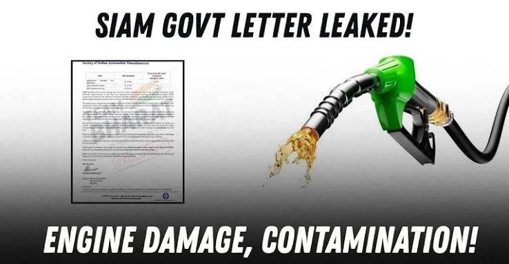 SIAM's E20 Petrol Letter To Govt LEAKED: Huge Contamination, Engine  Problems Flagged