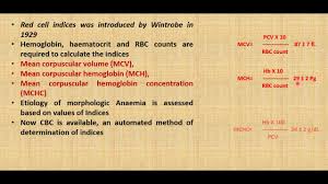 Red Cell Indices Determination Of Blood Indices Youtube