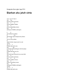 Kowe neng kene jogo aku aku neng kono yo jogo ati dongakno aku, aku entok rejeki sesuk taun ngarep insyaallah awak dewe rabi. Chord Gitar Kasmaran Didi Kempot