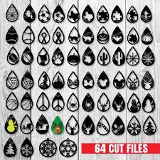 Pin On Earring Svg Dxf Png Cut Files