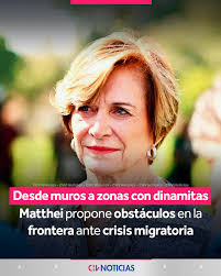 ESTÁS DE ACUERDO? 👇 🗣️ En medio de una gira por el norte de Chile, Evelyn  Matthei propuso instalar diversos tipos de obstáculos en la frontera con el  objetivo de frenar la