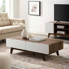 Perched upon a sleek platform base,. Origin 47 Coffee Table Contemporary Modern Furniture Modway