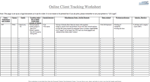 Personal Trainer Client Tracking Spreadsheet Download