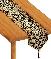 Beistle 57848 Printed Leopard Print Table Runner 11 Inch By 6 Feet Printed Table Runner Leopard Print Party Paper Table Runner