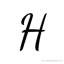 The space inside a letter that is either part of fully enclosed by the thick and thin. Calligraphy Fancy Letter H Designs