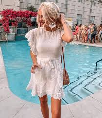 Weekly Outfit Recap Lemon Blonde White Dress Pool Party Outfits Fashion Clothes Women