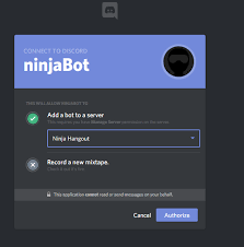 Make your discord server, add some bot buddies, and promote your community! Ninjabot Discord Bot The Ginger Ninja