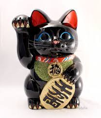 Check out our japanese black cat selection for the very best in unique or custom, handmade pieces from our shops. Japanese Lucky Cat Tokoname Ware Yt Porcelain Maneki Neko Black Right H25cm Tablinstore