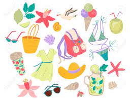 See more ideas about clothes, summer outfits, fashion. Clothes And Equipment For Summer Season Travel Vector Illustration Royalty Free Cliparts Vectors And Stock Illustration Image 146671329
