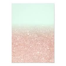 Rose Gold Glitter Mint Green Gender Reveal Baby Invitation Zazzle Com Rose Gold Color Palette Mint Green Background Gold Color Palettes