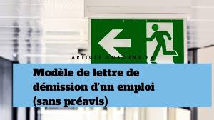 La loi ne fixe la durée du préavis que pour les journalistes, les vrp et les assistantes maternelles. Modele De Lettre De Demission D Un Emploi Sans Preavis