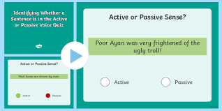 In a clause with passive voice, the grammatical subject expresses the theme or patient of the main verb. Passive And Active Voice Lesson Powerpoint Teacher Made