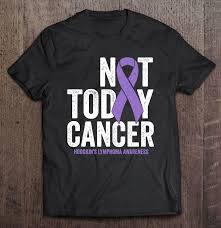 Hodgkins lymphoma cancer awareness mask. Hodgkin S Lymphoma Awareness Ribbon Not Today Purple Cancer