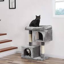 Feandrea katzenbäume haben alle die eigenschaften, die sie brauchen, um ihre katzen zum aufblühen zu bringen. Songmics Cat Tree With Sisal Covered Scratching Posts And 2 Plush Condos Cat Furniture For Kittens Light Gray Upct61w Cat Tree Pet Furniture Cat Furniture