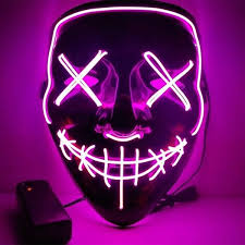 Led Mask Light Up Party Festival Led Light Mask Halloween Led Lights Light Mask