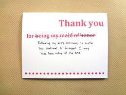 Funny Maid Of Honor Thank You Card For Wedding By Spellingbeecards 3 50 Funny Wedding Gifts Asking Bridesmaids Wedding Planning Gifts