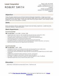 Lead Carpenter Resume Samples Qwikresume