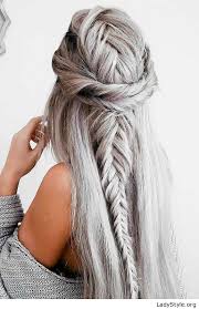 I really love having braids. Grey Hair Into Braids Ladystyle