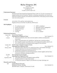 Operating Room Registered Nurse Resume Examples Created By
