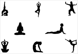Yoga Silhouette Yoga Pose Of Standing Sittingsilhouette Clip Art Silhouette Vector Silhouette Illustration Silhouette Clip Art