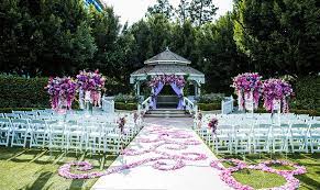 Rose Court Garden At Disneyland Hotel California Weddings Disney S Fairy Tale Weddings Disney Wedding Theme Disneyland Wedding Disney Wedding Venue
