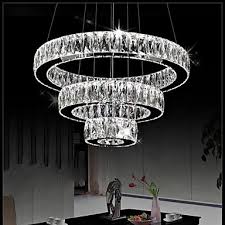Pendant lights add beauty as well as efficiency to a track lighting system. Led Crystal Pendant Light Modern Lighting Three Rings D204060 K9 Large Crystal Hotel Ceiling Lights Fixtures Lightingo Co Uk