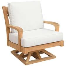 Create an inviting atmosphere with new living room chairs. Kingsley Bate Somerset French Country Teak Outdoor Swivel Rocker Chair Kathy Kuo Home
