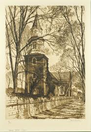 Bruton parish church, williamsburg, virginia art print. Bruton Parish Church Williamsburg Samuel Chamberlain