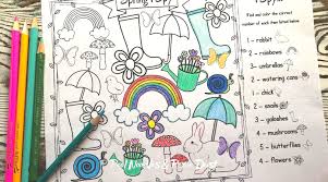 Feel free to print and use as many copies as you'd like for yourself, your family, or your classroom. Spring I Spy Coloring Pages Pool Noodles Pixie Dust