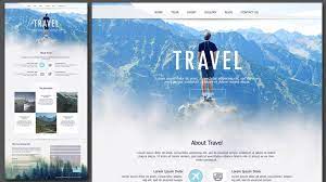 Design Travel Single Page Website Using Photoshop Travel Website Design Website Design Tutorial Travel Poster Design