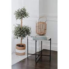 Home Bazar 53 X 50cm Terrazzo Round Steel Side Table Bunnings Steel Side Table Steel Bedside Table Perfect Bedside Table