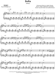 Sofia alvaro soler easy chords and lyrics. Sofia Sheet Music 6 Arrangements Available Instantly Musicnotes