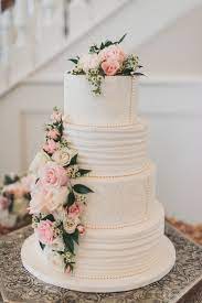 Elegant Wedding Cake Lace Pearl Wedding Cake Blush Pink Wedding Cake Four Layer White Rou Wedding Cake Pearls Round Wedding Cakes Pink Wedding Cake