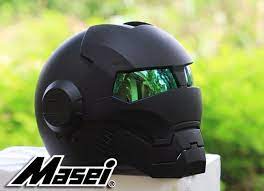 Free Shipping Buy Best New Black Masei Ironman Iron Man Helmet Motorcycle Helmet Retro Half Iron Man Helmet Motorcycle Helmets Iron Man Helmet Motorcycle