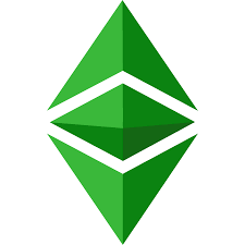 Crypto currency golden coin with black lackered ethereum symbol on obverse surrounded by realistic flame and isolated on transparent background. Ethereum Classic Etc Logo Svg And Png Files Download