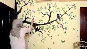 Diy home decoration living room bedroom decor idea. Tree Wall Painting Youtube