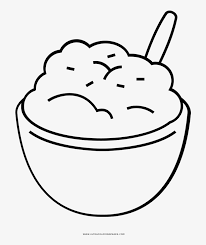 This potato coloring book is perfect for potato with heart cover color book: Mashed Potatoes Coloring Page Mashed Potatoes Clipart Black And White Png Image Transparent Png Free Download On Seekpng