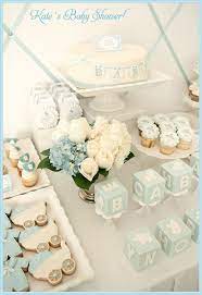 Celebrate With Kate Her Own Baby Shower Couture Baby Shower Blue Baby Shower Baby Boy Shower