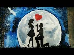 Hello friends welcome to my.drawing and art work.channel how to draw romantic propose scenary.with sunset.pencil sketch step by step. Propose Easy Drawing Of Girl And Boy In Love Rectangle Circle