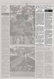It was an ugly game, but yesterday's performance by romania should embarrass a few people in world rugby offices for overlooking them for 15 years. World Cup 94 Argentina Sent Packing By Persistent Romania The New York Times