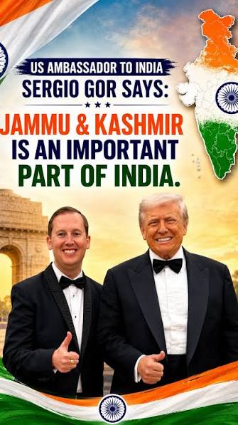 #BREAKING: US Ambassador to India Sergio Gor: Jammu & Kashmir is an  important part of India.