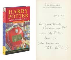 When you look at the first pages of the books they list all of the books. First Edition Harry Potter Signed By Jk Rowling Sells For Record Breaking 106 250 At Bonhams London Auction Glasgow Times