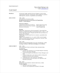 Electrical engineer resume template (text format) summary. Free 7 Sample Engineering Cv Templates In Pdf Ms Word
