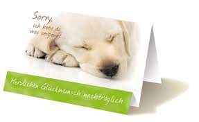 Extraknick Karte Schlafender Hund Herzlichen Gluckwunsch Nachtraglich