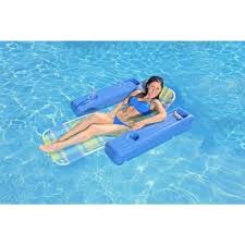 Inflatable chaise lounge pool float. Floating Pool Chaise Lounge Chairs Off 73