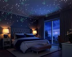 Romantic Bedroom Decor Star Wall Decal Glow In The Dark Stars Romantic Gifts Romantic Wall Decal Ceiling Stars Removable Wall Decor In 2020 Space Themed Bedroom Dream Rooms Bedroom Design